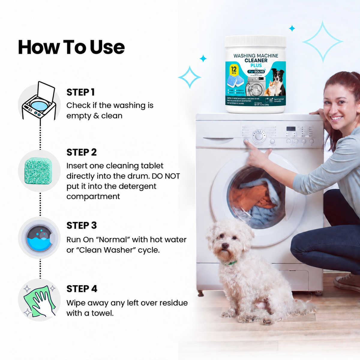 Washing Machine Cleaning Tablets - Plus