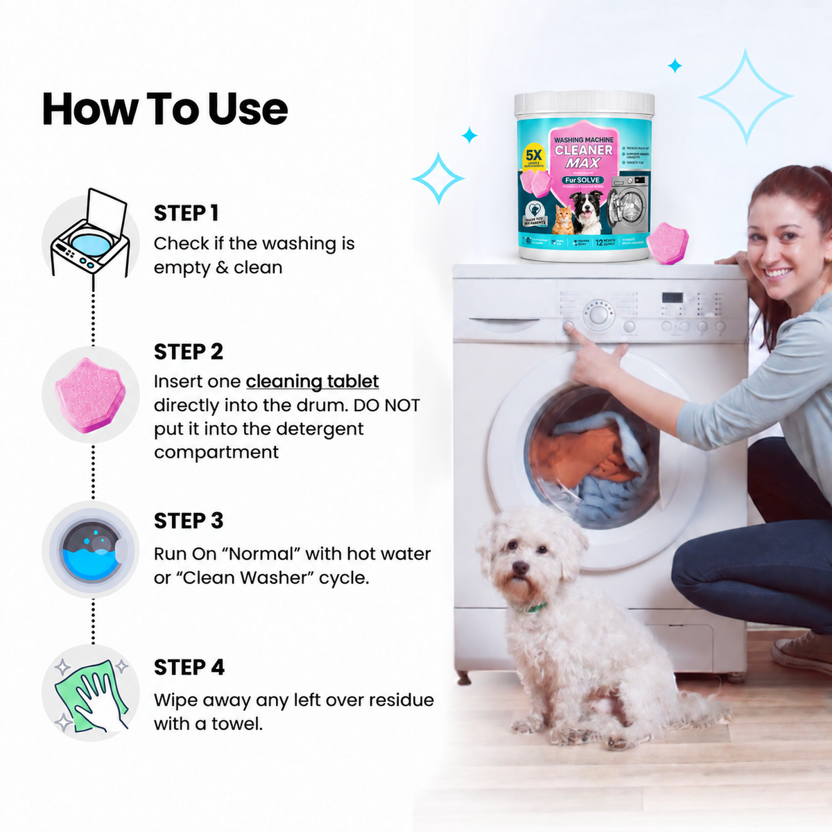 Washing Machine Cleaning Tablets – Max